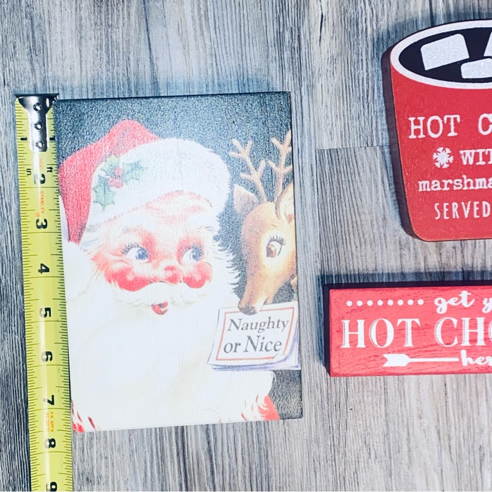 NEW! 3 HOBBY LOBBY Christmas Decor Bundle Santa 🎅🏻 Hot Cocoa ☕️ - Picture 2 of 3